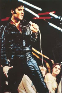 Elvis Presley 1968 full black leather