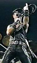 Rob Halford in typical gay leatherman's outfit