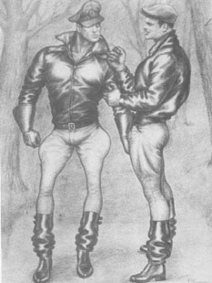 Tom of Finland 1954 two men in leather jackets and boots