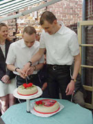 wedding: cutting of the cake